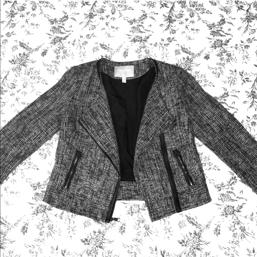 Tweed Banana Republic Side Zip Blazer